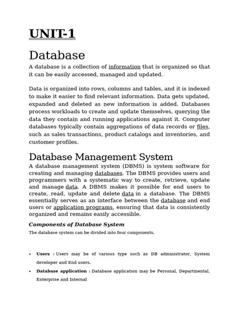 Image result for Database Management System PDF Notes