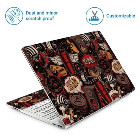 Full Panel Laptop Skin - Gym in Graffiti Style – SkinsLegend
