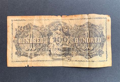 Vintage 100 Dollar Bill, Confederate Money, State of Louisiana 1863 - Etsy
