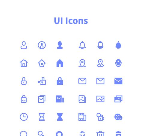 100 Basic UI Icons | free icon packs | UI Download