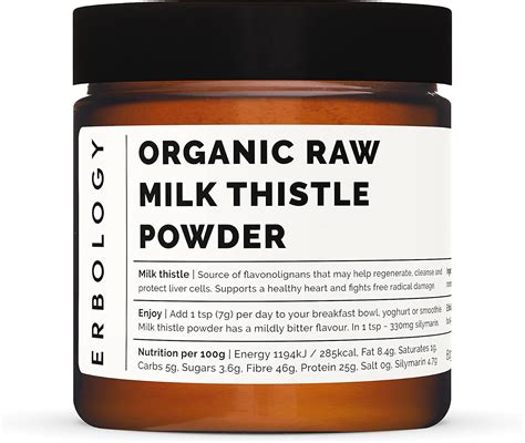 100% Organic Milk Thistle Powder 60g - Cold-Pressed from 100% Milk ...