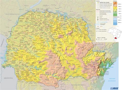 Map Parana Brazil
