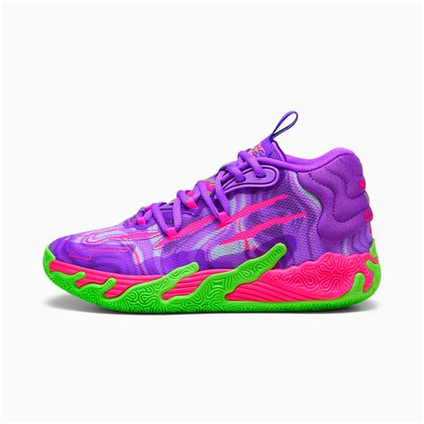 MB.03 Toxic Youth Basketball Shoes | Purple Glimmer-Green Gecko | PUMA ...