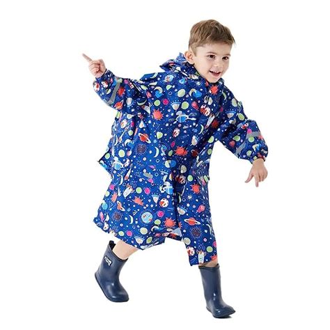 Starry Planet Theme, Knee Length Raincoat for Kids - Little Surprise Box