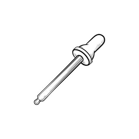 A pipette dropper hand drawn outline doodle icon. medical pipette as ...