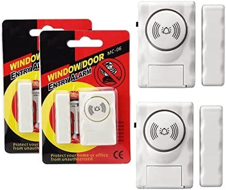 Homelus Window Door Entry Alarm System (MC06-1) - Pack of 2 - Magnetic ...
