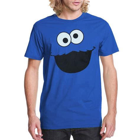 Sesame Street Family Character T-Shirt, Cookie Monster Face Design for ...