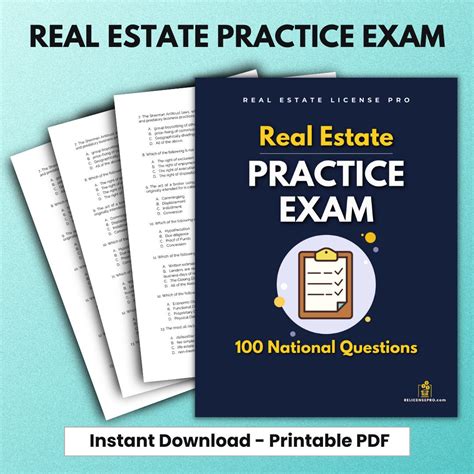 Real Estate Practice Exam, Instant PDF Download Ready-to-print Realtor ...