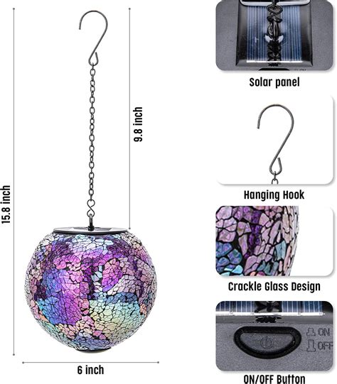 Buy VCUTEKA Solar Lanterns Outdoor Waterproof - Hanging Solar Lights ...