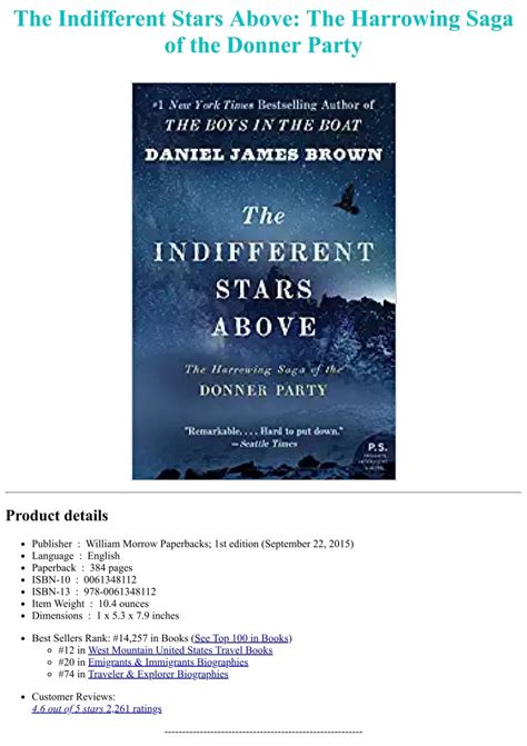 [DOWNLOAD] The Indifferent Stars Above: The Harrowing Saga of the ...