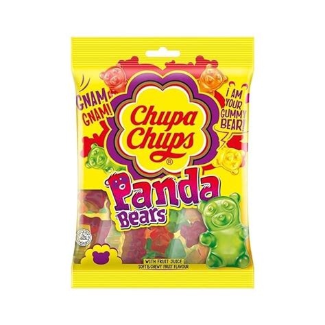Chupa Chups Panda Bears - Soft & Chewy Gummy Candy with Real Fruit ...