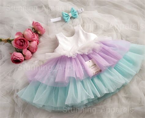 Double Layered Multi Color Partywear Frock