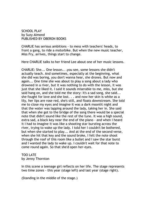 Monologues Female - throughthestagedoor.co.uk