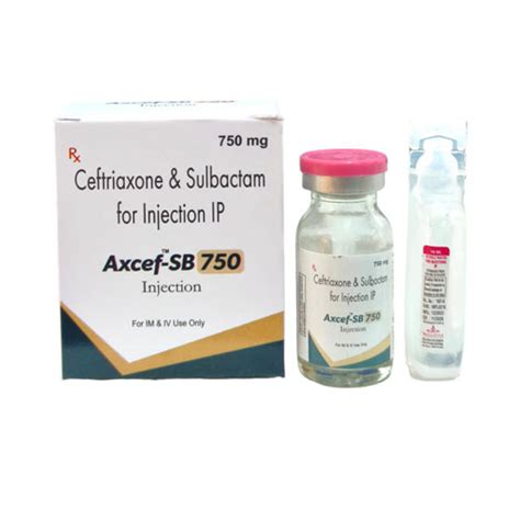 AXCEF-SB 750 INJECTION Axter Pharmaceuticals Pvt. Ltd.