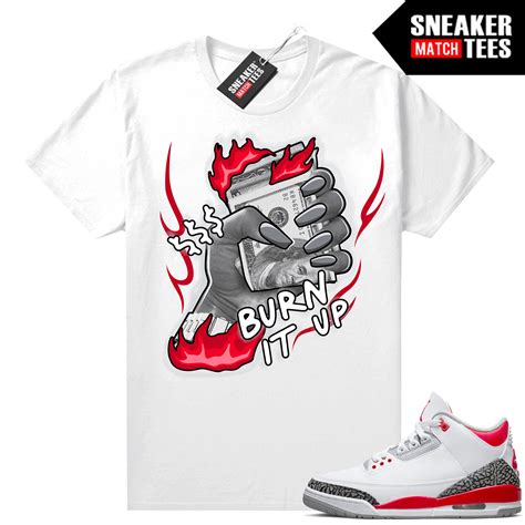 Jordan match tees Fire red 3s | Fire Red Sneaker tees