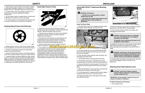 John Deere PR72 PR96 Power Rake Operator's Manual (OMKV18675) - Machine ...