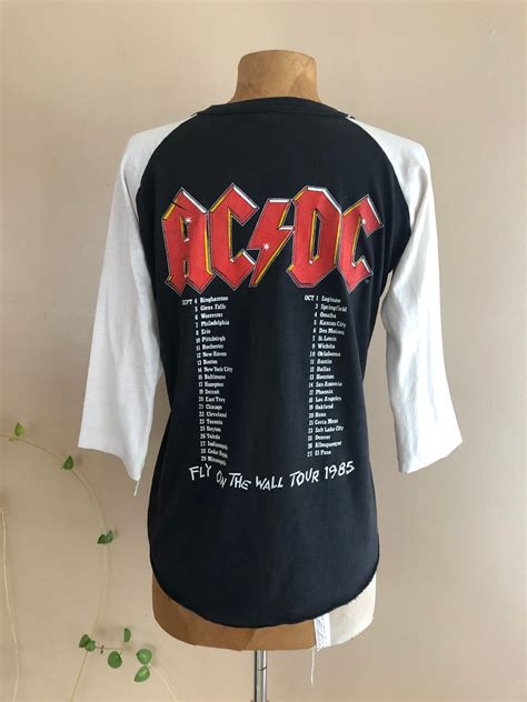 80s ACDC Fly On The Wall tour T shirt / vintage 1980s AC DC fly graphic ...