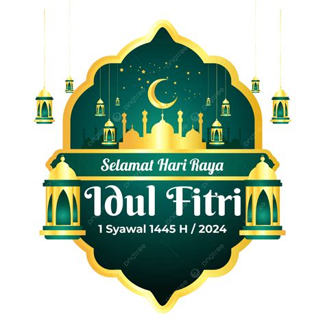 Selamat Hari Raya Idul Fitri 2024 1445 Hijriyah Vektor, Idul Fitri 2024 ...