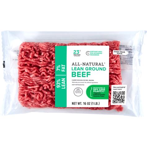 Ibp Ground Beef, 93% Lean/7% Fat (1 lb) Delivery or Pickup Near Me ...