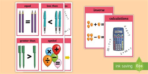 Numeracy and Mathematics Expressions and Equations Keyword Flashcards
