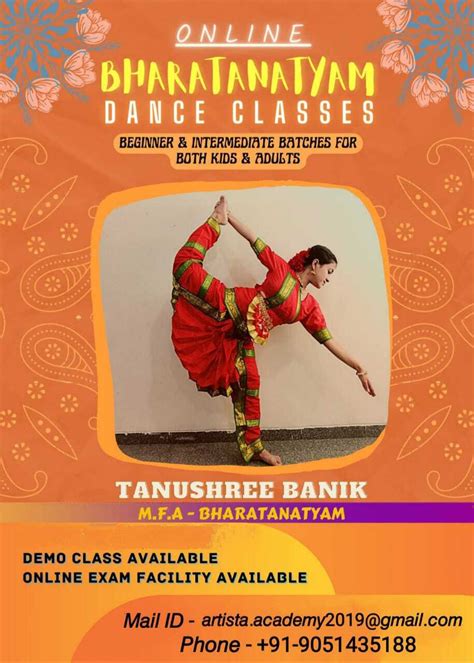 Artista Dance Academy-Bharatanatyam Dance Classes in Online
