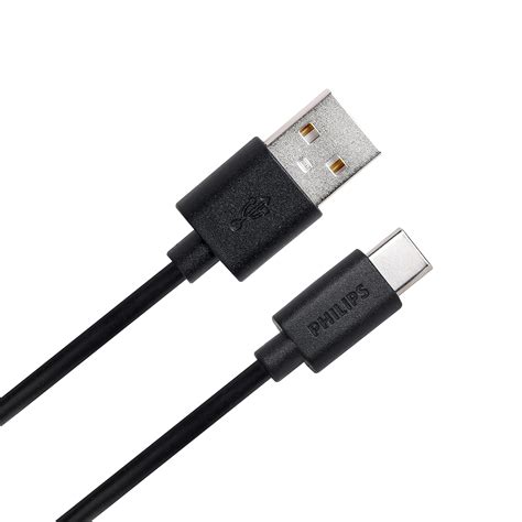 PHILIPS DLC3104A/00 - USB A to Type C Cable for Fast Charging and ...