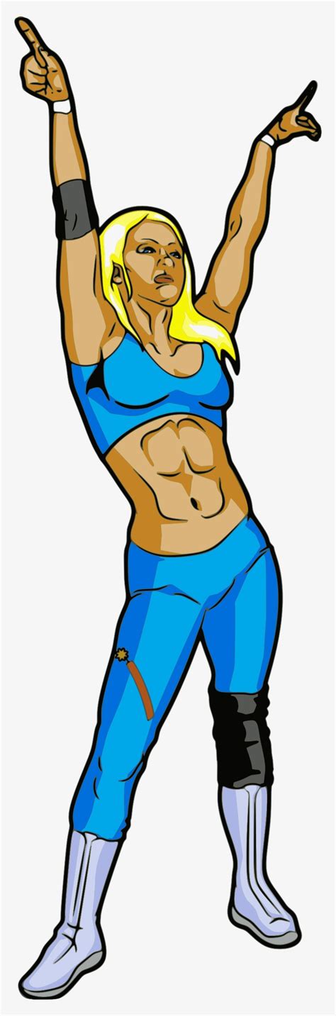 Clipart Female Professional Wrestler - Women Wrestler Clip Art ...
