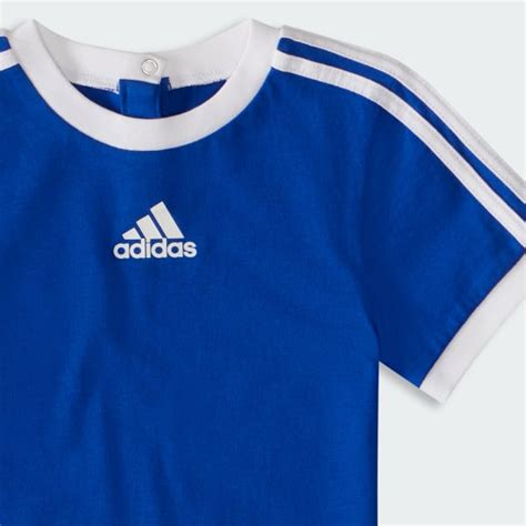 adidas 3S LOGO ROMPER - Blue | Free Shipping with adiClub | adidas US