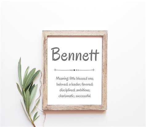 Bennett Name Meaning