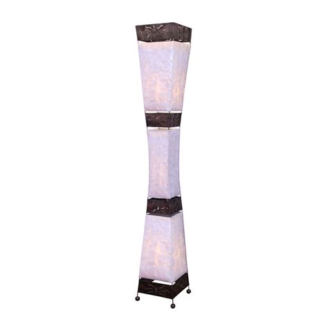 Adrian floor lamp, Capiz shells, height 150 cm | Lights.co.uk