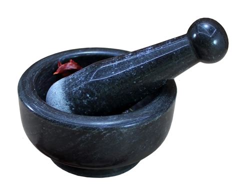 Black Marble Handmade Grinder - Mortars & Pestles for Kitchen