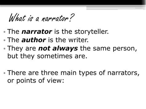 PPT - Types of Narrator PowerPoint Presentation, free download - ID:2658001