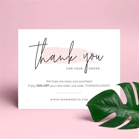 Thank You Card Template Business