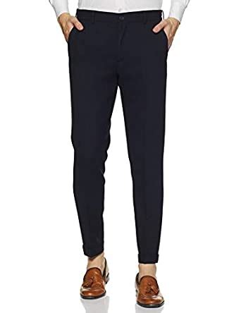Tommy Hilfiger Men's Slim Fit Formal Trousers (A9AFN11638_Navy_38 ...