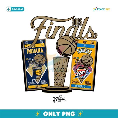Indiana Pacers Vs Oklahoma City Thunder 2025 Nba Finals Ticket PNG ...