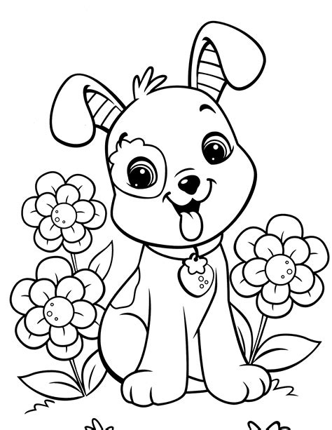 Cute Dog Coloring Pages Printable at tarrobinblog Blog