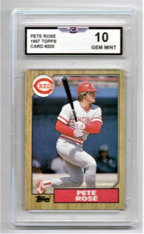 PETE ROSE 1987 TOPPS Baseball Card Cincinnati Reds - Etsy