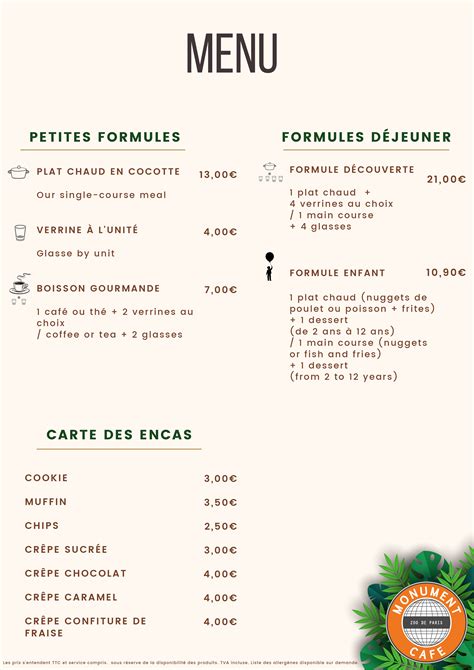 Restaurant Zoo de Paris - Monument Café