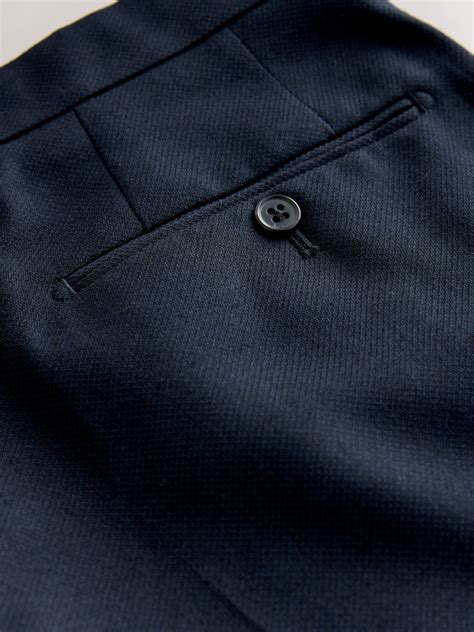 Buy Navy Blue Skinny Fit Textured Suit Trousers from Next India