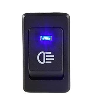 ESUPPORT Car Blue LED Fog Light Toggle Rocker Switch 4Pin 12V 35A ON ...