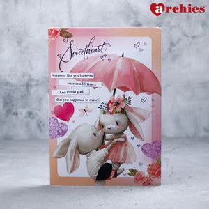 ARCHIES Sweetheart Bunny Couple Romantic Greeting Card Best For Express ...