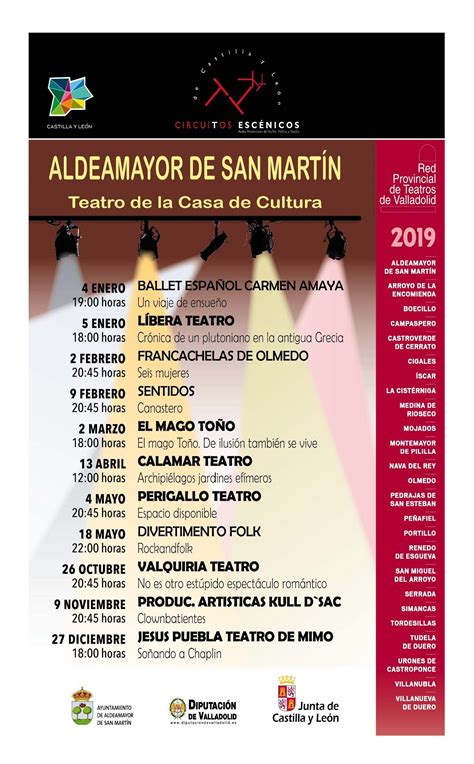 PROGRAMACIÓN COMPLETA DE CIRCUITOS ESCÉNICOS 2019