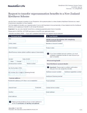 Fillable Online Request to transfer superannuation benefits to a New ...