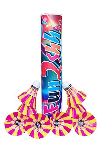 Buy Gyronax Multi Feather Fun2shh Shuttlecock, 1 Box Pack of 10 Online ...