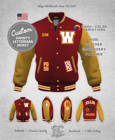 Custom Varsity Letterman Basketball Jacket High School Gold Leather ...