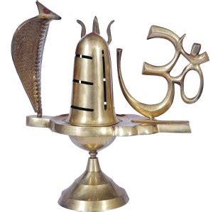 jy Shivling Brass God Idol Yellow Colour Decorative Showpiece - 30 cm ...