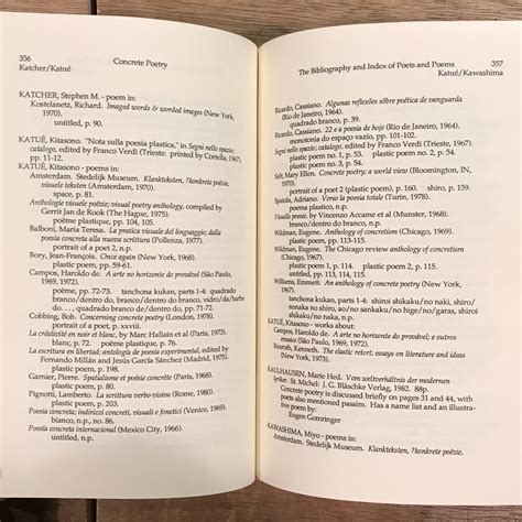 Concrete Poetry: An Annotated International Bibliography, with an index ...