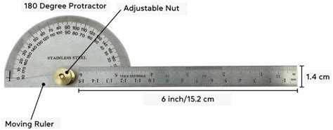 TTM Degree Protector Professional Stainless Steel With 150MM Scale Dial ...