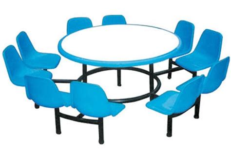 8人圆凳餐桌 - 玻璃钢餐桌椅 - 东莞飞越家具有限公司