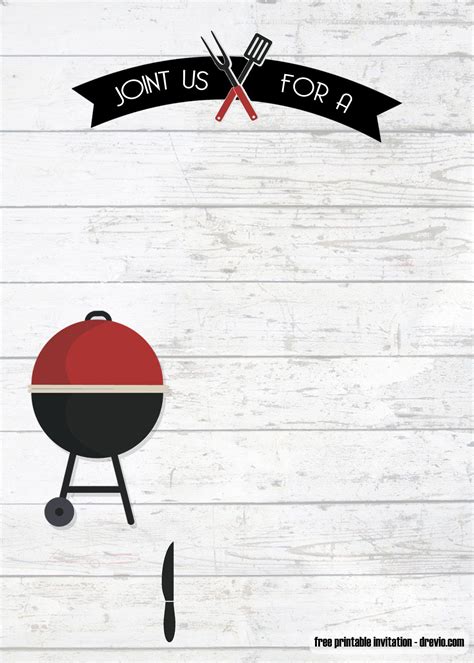 Blank Bbq Template Free - Habit Tracker Templates